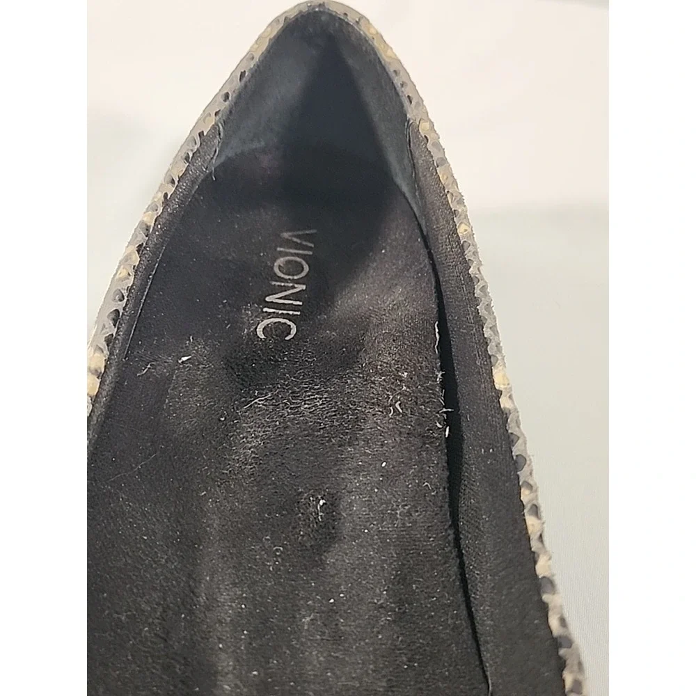 Vionic Caballo Snake Print Pointed Toe Ballet Flats Slip On Shoes Preppy Women 8